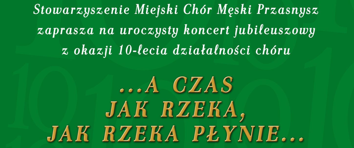 Grafika zaproszenie na koncert Miejskiego Chóru Męskiego w Przasnyszu